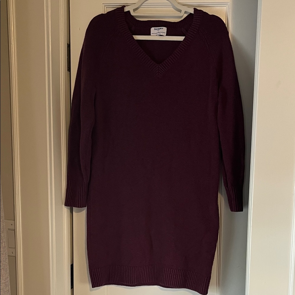 Old Navy Deep Burgundy V-Neck Sweater